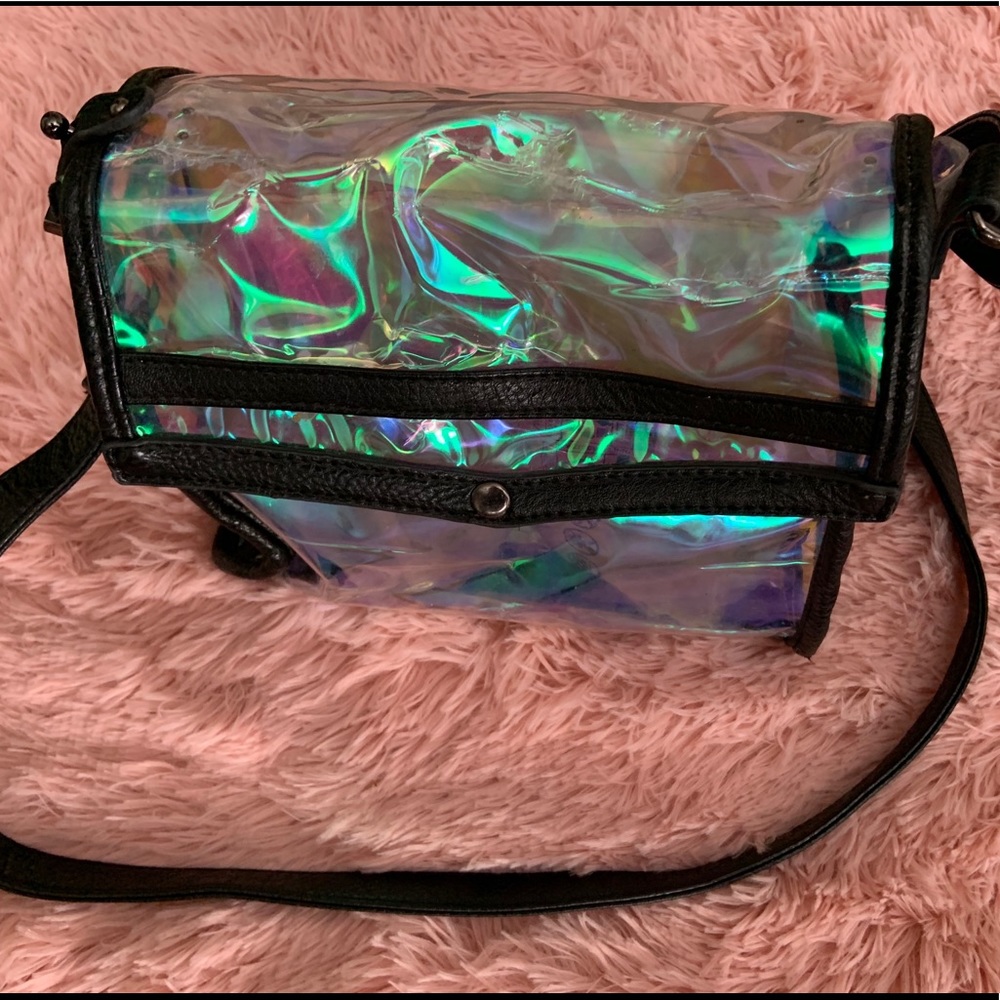 Clear iridescent crossbody